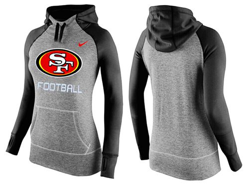 Women's Nike San Francisco 49ers Performance Hoodie Grey & Black